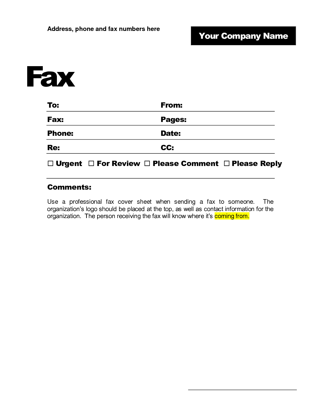 Best Photos Of Microsoft Fax Cover Sheet Spreadsheet Inside Fax Template Word 2010