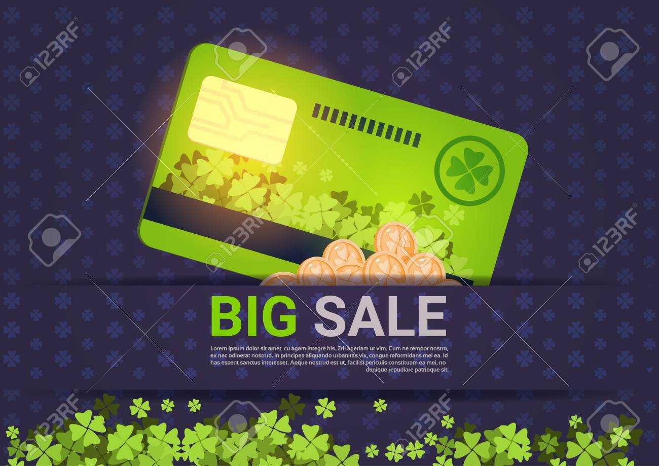 Big Sale For St. Patrick's Day Holiday Poster Template Credit.. Throughout Credit Card Templates For Sale