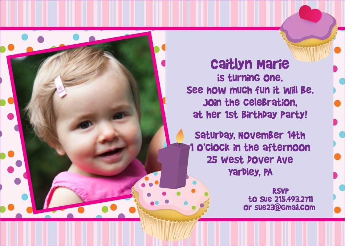 Birthday Invitations : Birthday Invitations Design – Invite With First Birthday Invitation Card Template