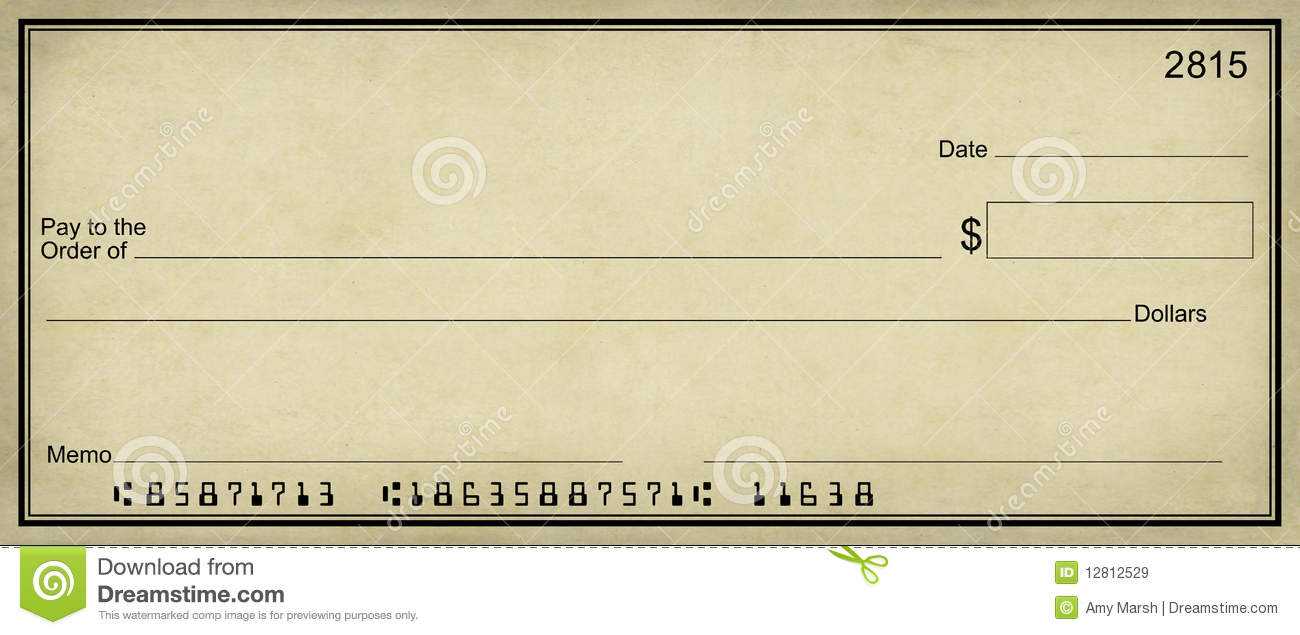 Blank Check Clipart Throughout Fun Blank Cheque Template