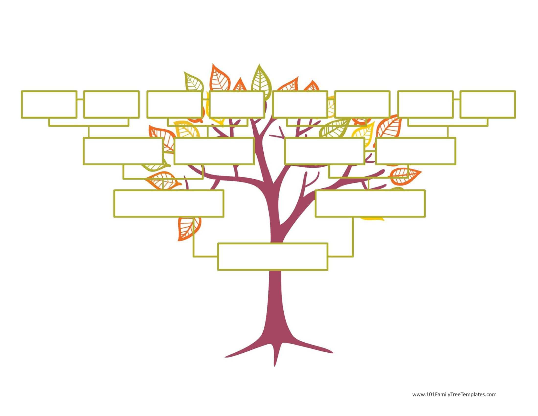 Blank Family Tree Template | Free Instant Download For Fill In The Blank Family Tree Template