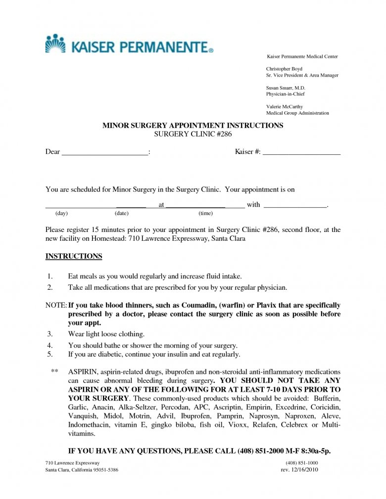 Blank Kaiser Doctors Note – Colona.rsd7 Within Dr Notes Templates Free