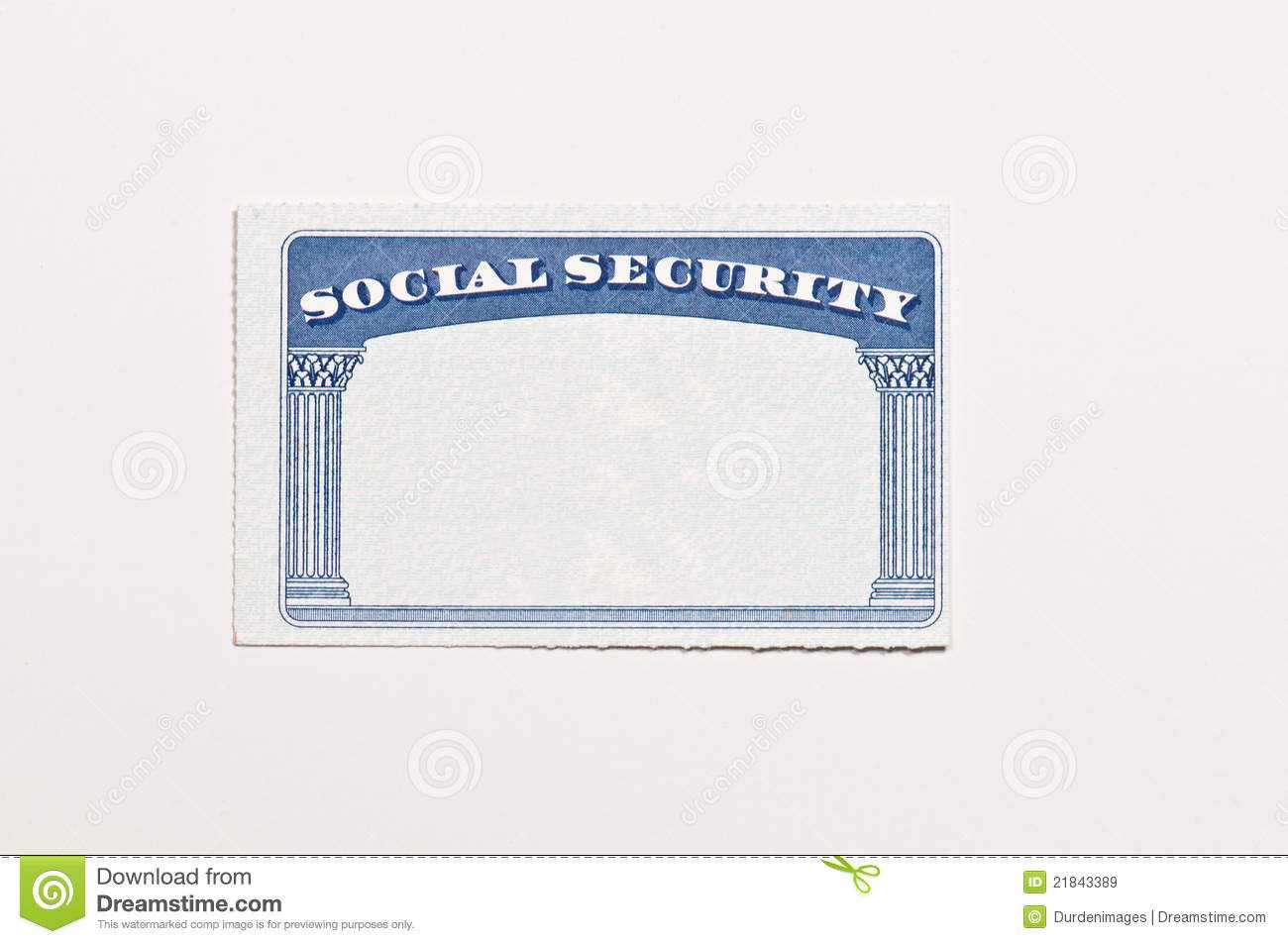 Blank Social Security Card Stock Photo 21843389 – Megapixl With Fake Social Security Card Template Download