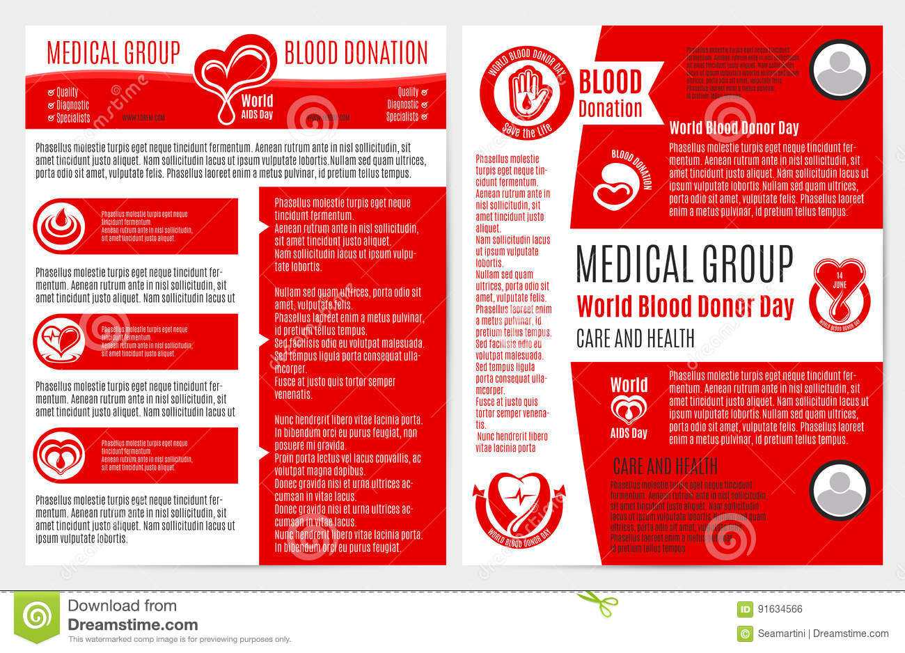Blood Donation Medical Brochure, Poster Template Stock Regarding Donation Flyer Template