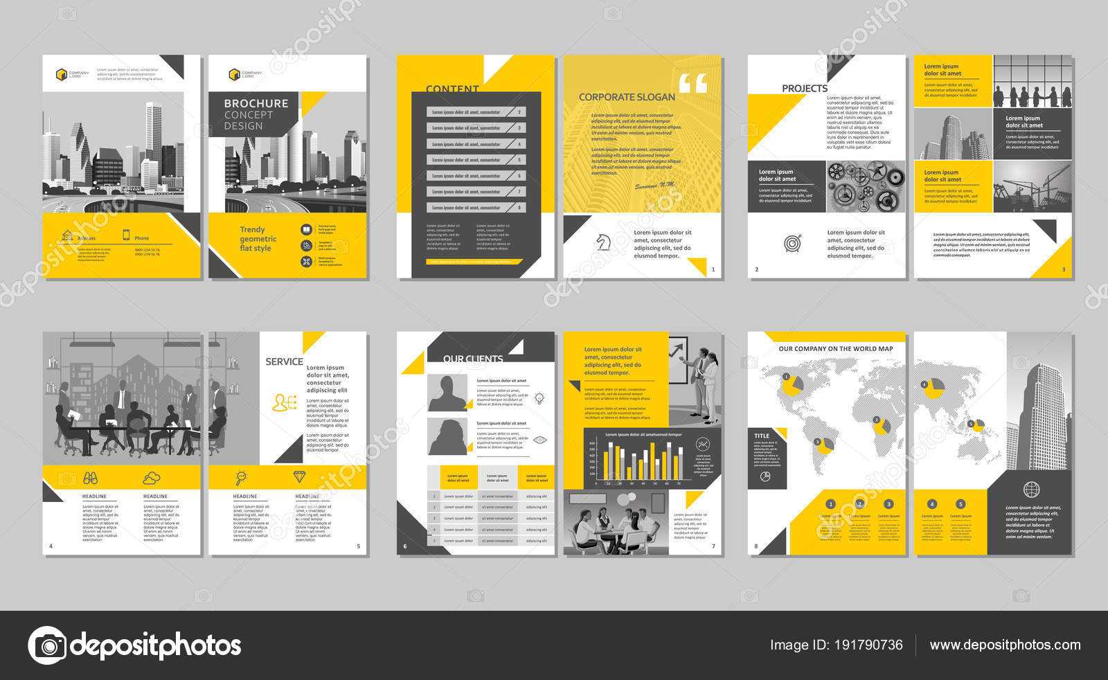 Brochure Creative Design Multipurpose Template Cover Back Throughout Flyer Template Pages