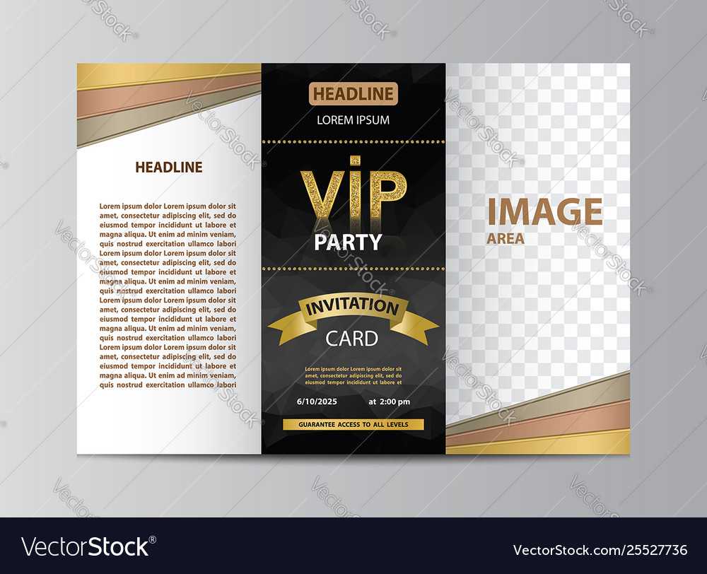 Brochure Template For Vip Party Within Free Illustrator Brochure Templates Download