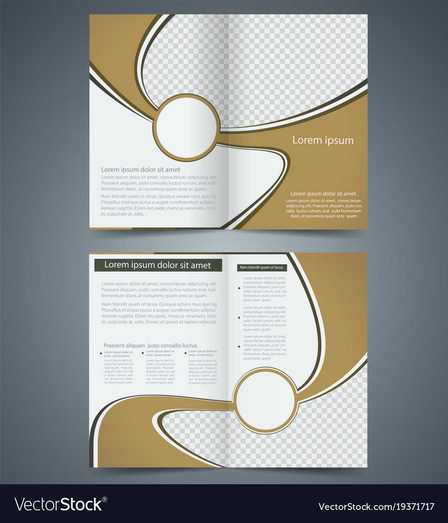 Brown Bifold Brochure Template Design Throughout Free Template For Brochure Microsoft Office