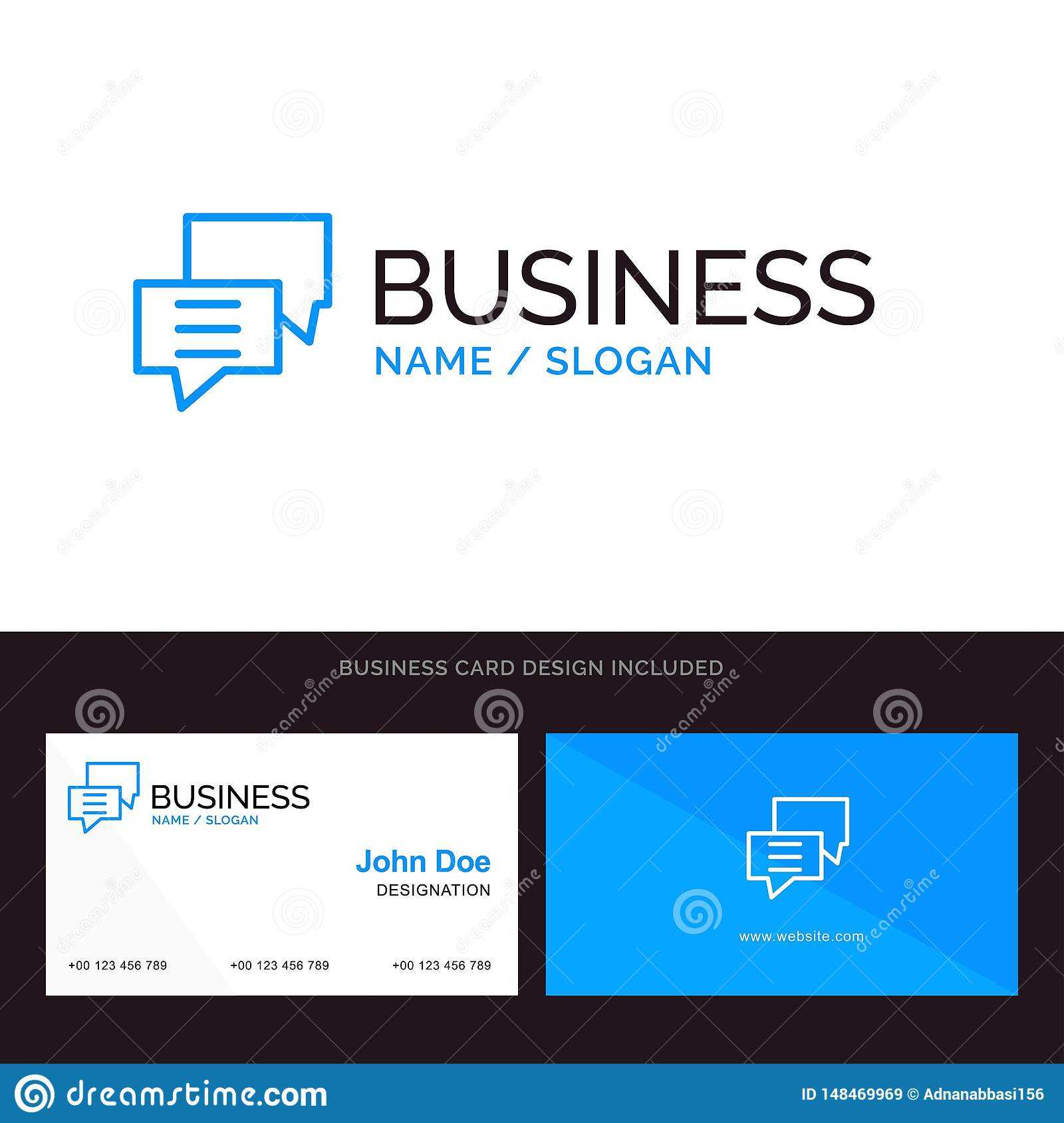 Bubbles, Chat, Customer, Discuss, Group Blue Business Logo Throughout Customer Information Card Template