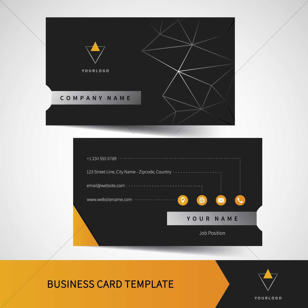 Business Card Template Vector Image – 1822199 | Stockunlimited For Email Business Card Templates