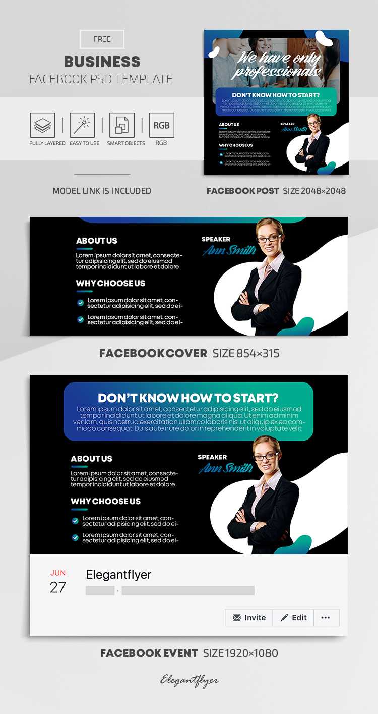 Business – Free Facebook Cover Template In Psd + Post + In Facebook Business Templates Free
