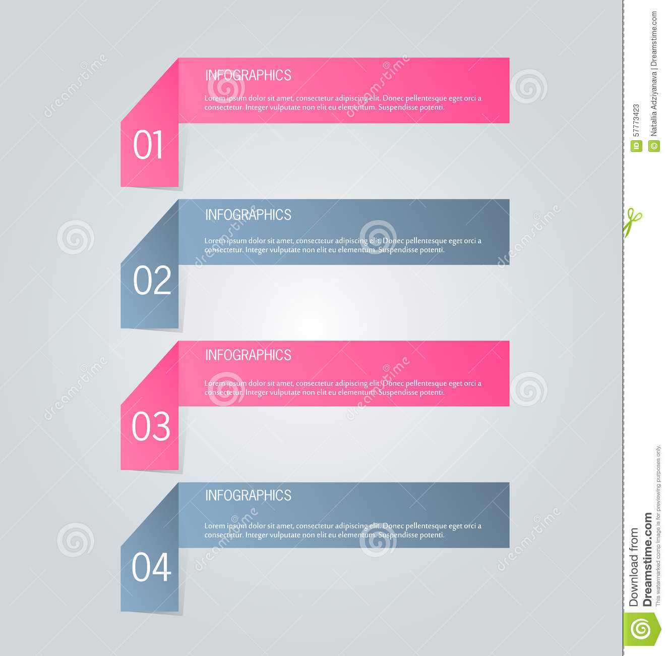 Business Infographics Tabs Template For Presentation With Regard To Flyer With Tabs Template