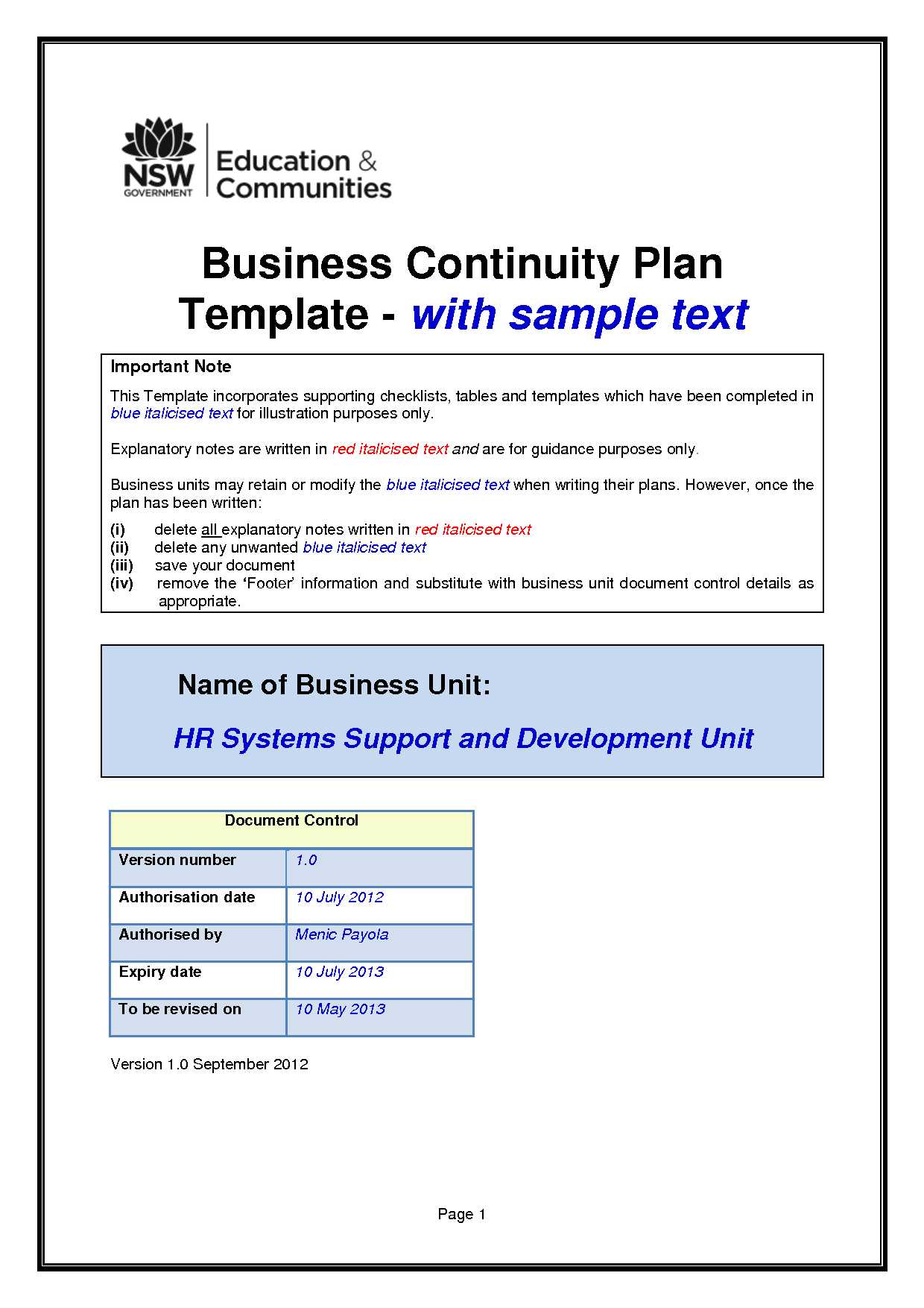 Business Plans Disaster Recovery Plan Template Example For Regarding Disaster Recovery Plan Template For Small Business