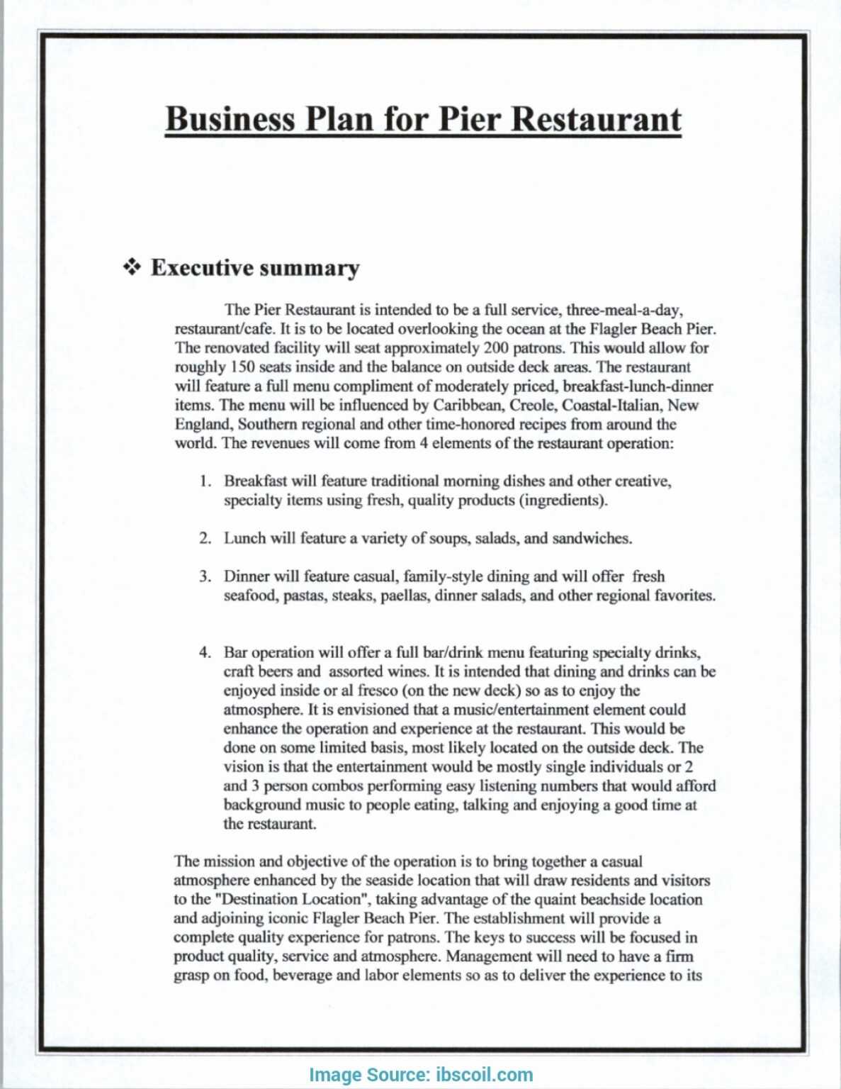 Business Plans Executive Summary Plan Restaurant Of Hotel Pertaining To Executive Summary Of A Business Plan Template 1187x1536 