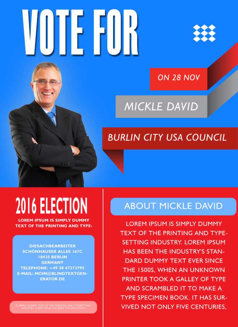 Free Election Campaign Flyer Template at webkyrablog Blog