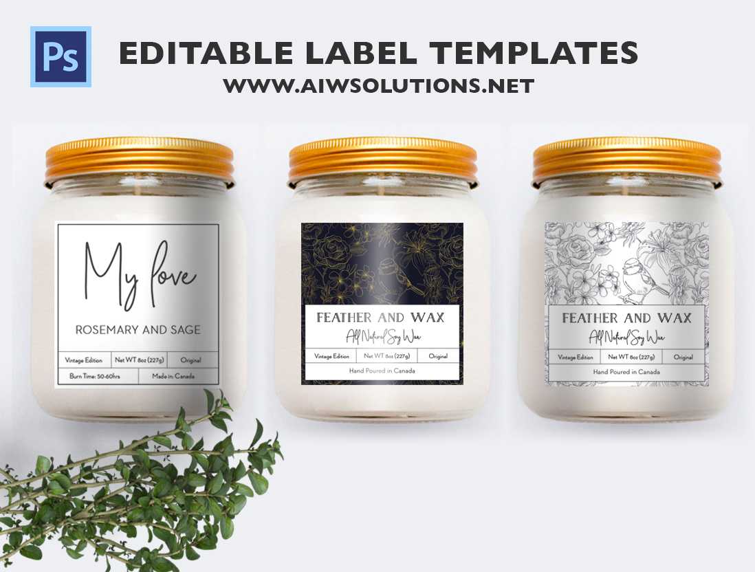 Candle Label Template Id40 Inside Chutney Label Templates