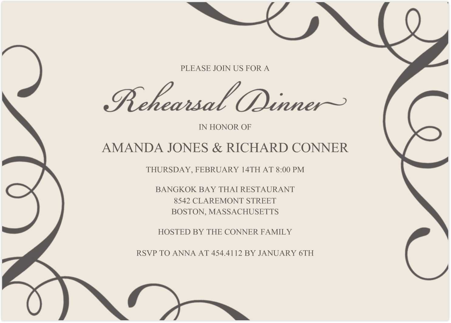 Card Template : Invitation Word Templates Free – Card Intended For Free Dinner Invitation Templates For Word