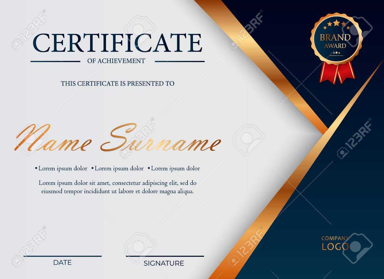 Certificate Of Appreciation, Award Diploma Design Template. Certificate.. With Regard To Design A Certificate Template