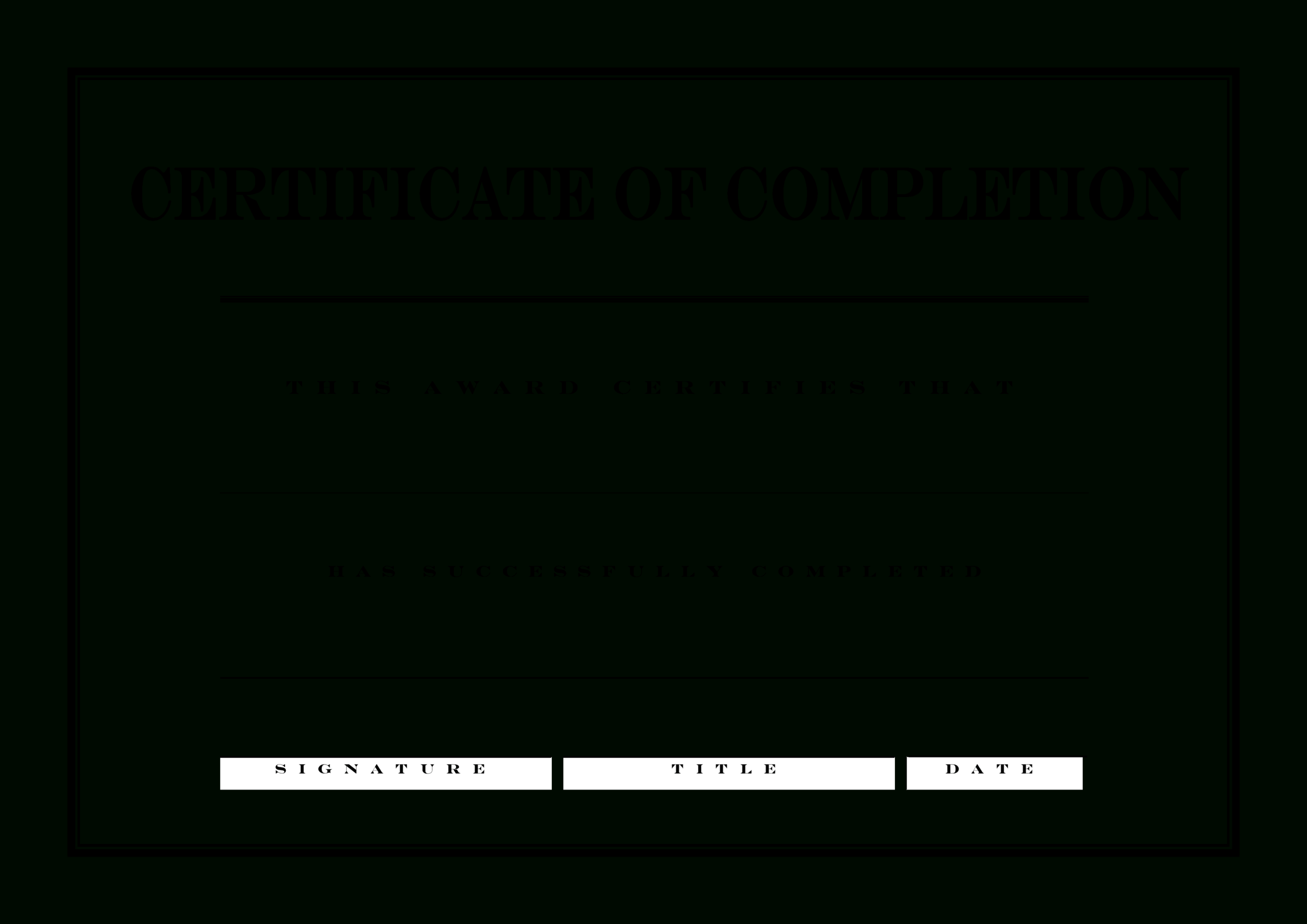 Certificate Of Completion | Templates At Allbusinesstemplates Inside Free Printable Certificate Of Achievement Template