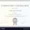Certificate Of Excellence Template With Free Certificate Of Excellence Template