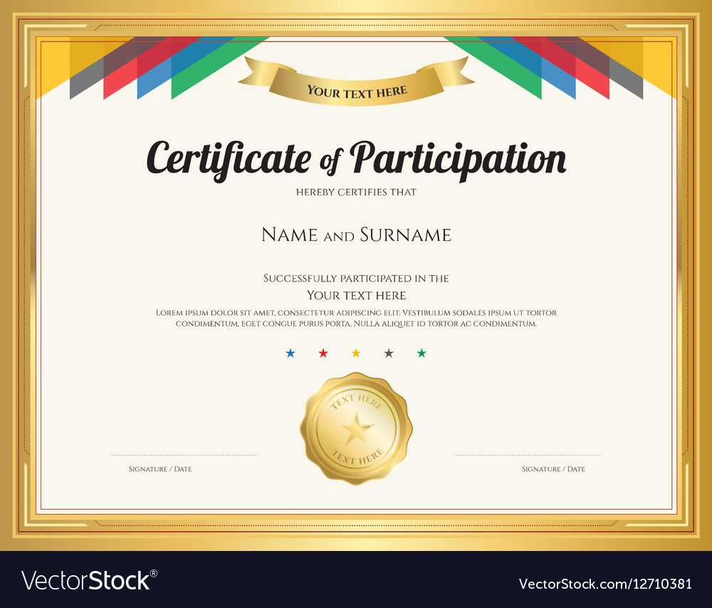 Certificate Of Participation Template Within Free Templates For Certificates Of Participation