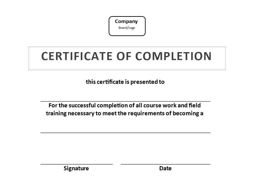 Certificate Of Training Completion Example | Templates At Throughout Free Training Completion Certificate Templates