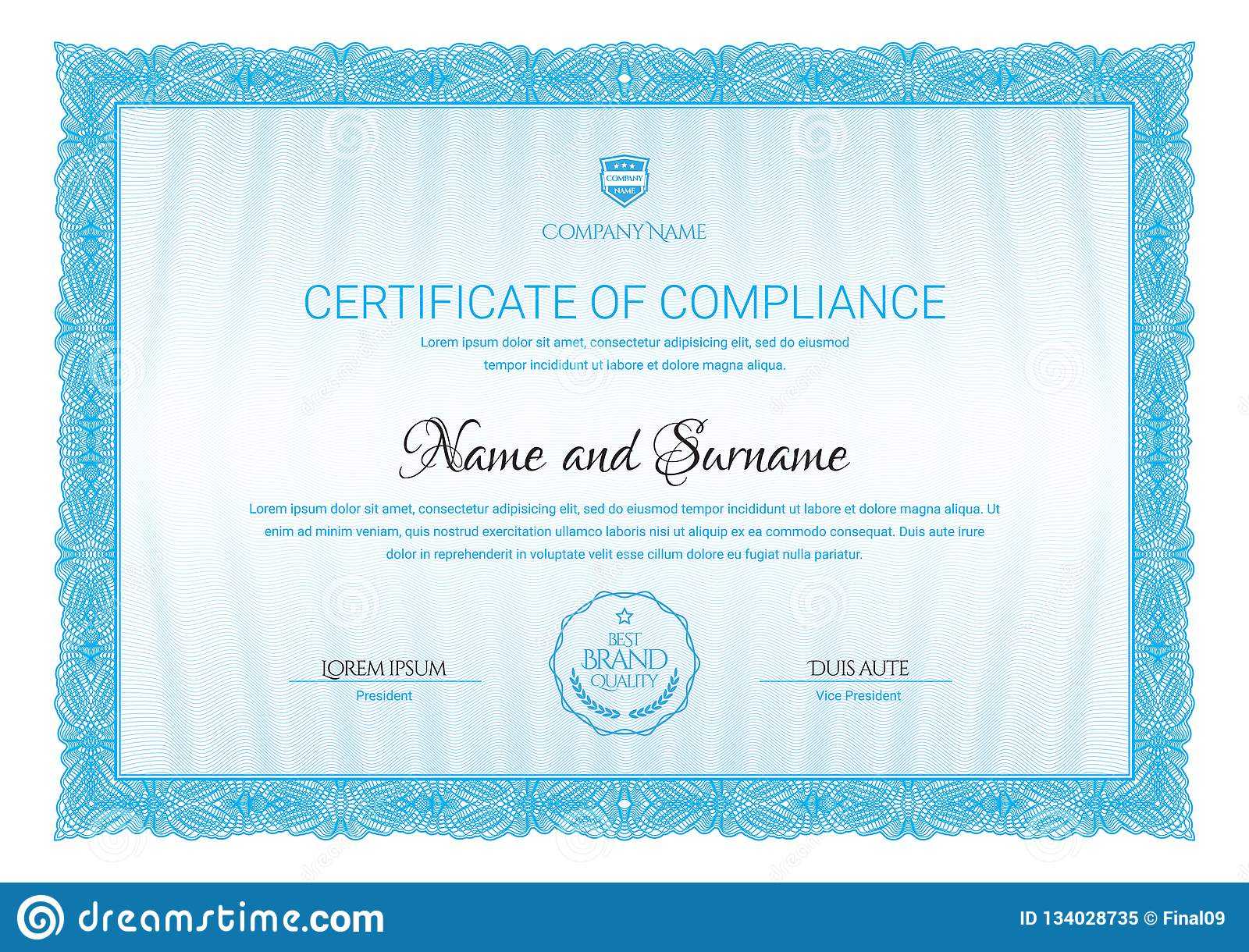 Certificate Template. Diploma Of Modern Design Or Gift For Company Gift Certificate Template