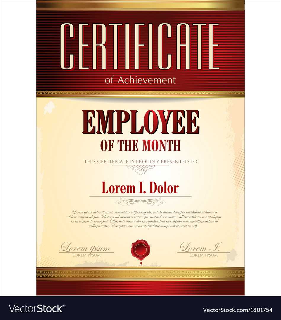 Certificate Template Employee Of The Month Intended For Employee Of The Month Certificate Template