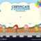 Certificate Template With Kids Skating Regarding Free Kids Certificate Templates