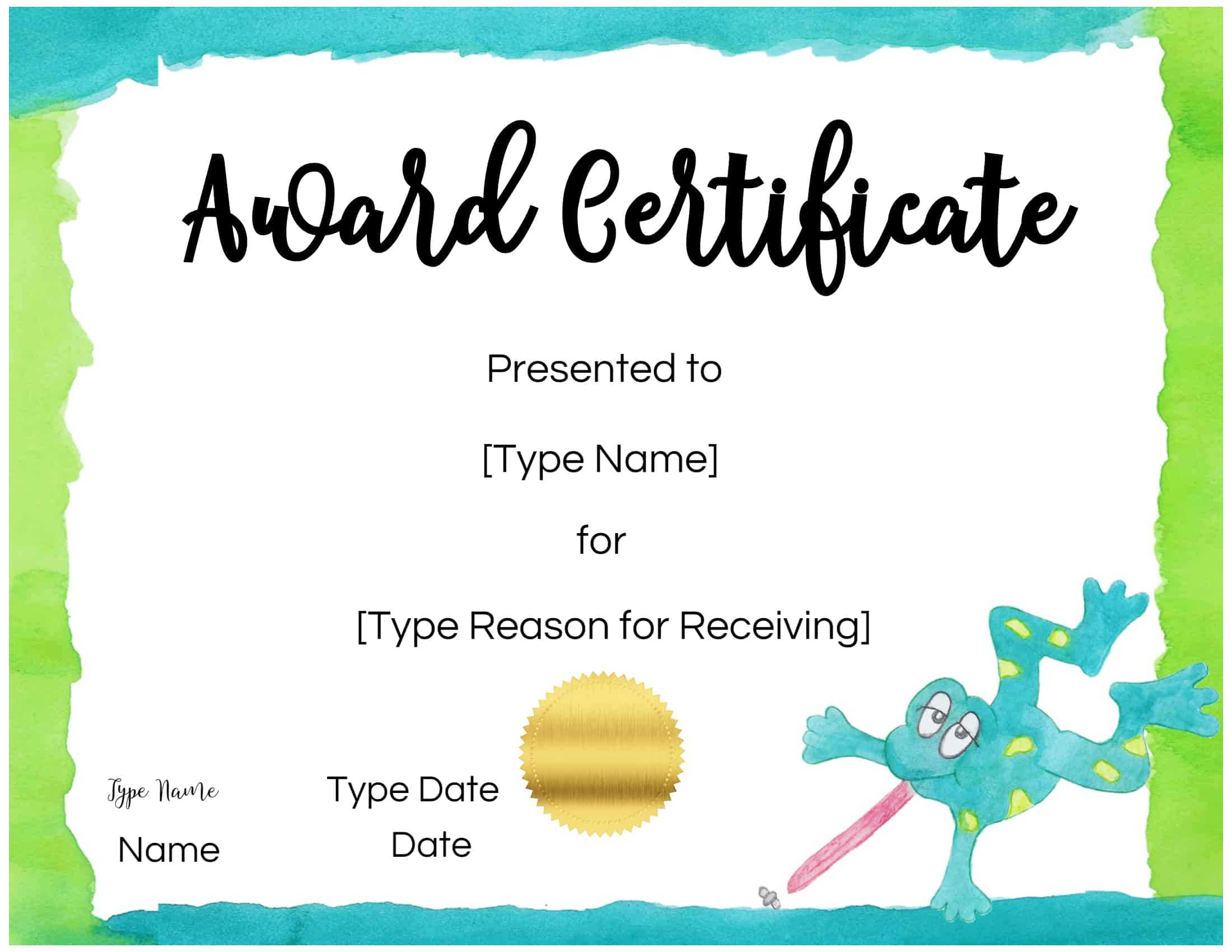 Certificates For Kids With Regard To Free Kids Certificate Templates