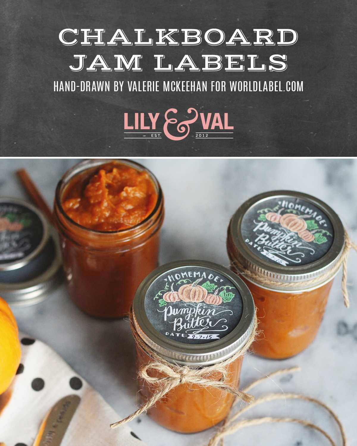 Chalk Art Jam Labels Hand Drawnvalerie Mckeehan | Free Inside Chutney Label Templates