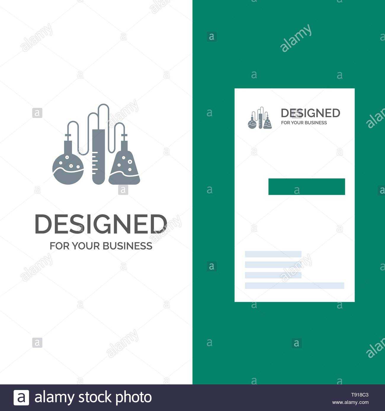 Chemical, Dope, Lab, Science Grey Logo Design And Business For Dope Card Template