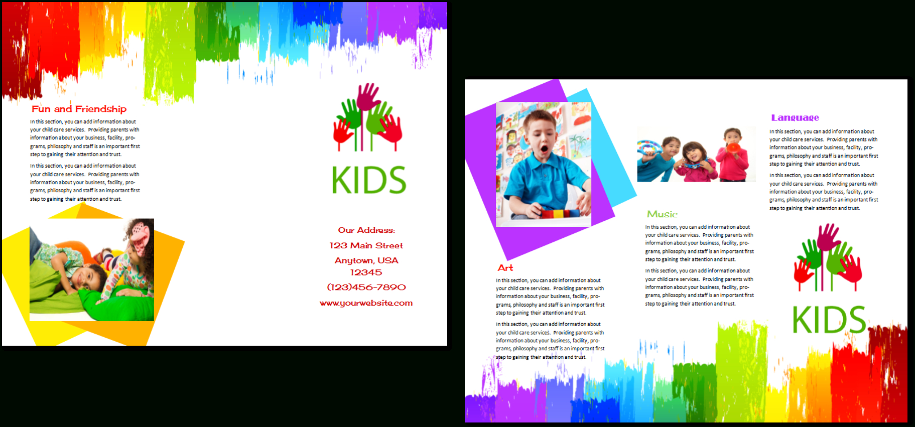 Child Care Brochure Template 9 With Daycare Brochure Template