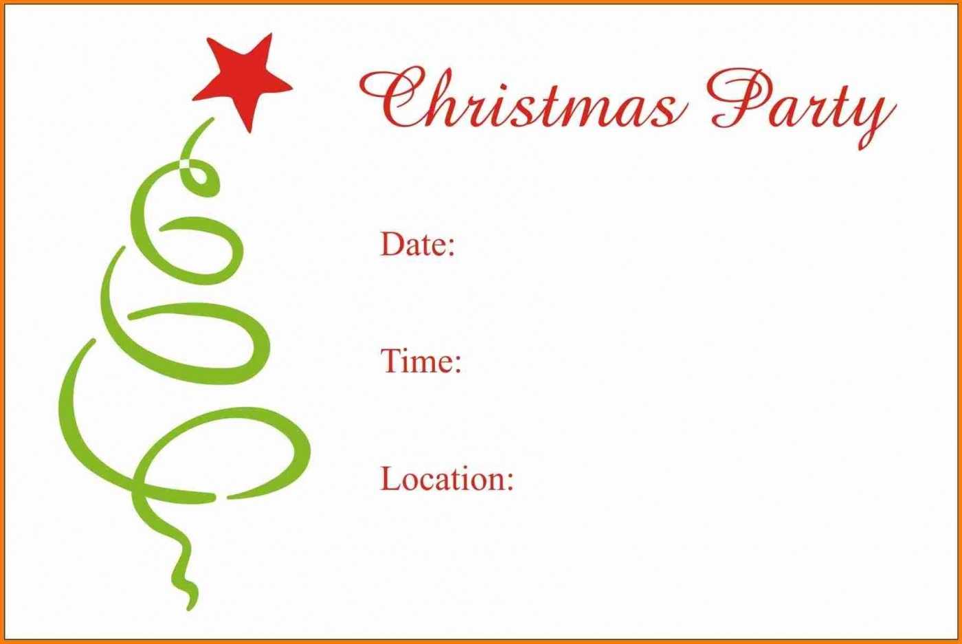Children's Christmas Party Invitation Templates Free Intended For Free Christmas Invitation Templates For Word