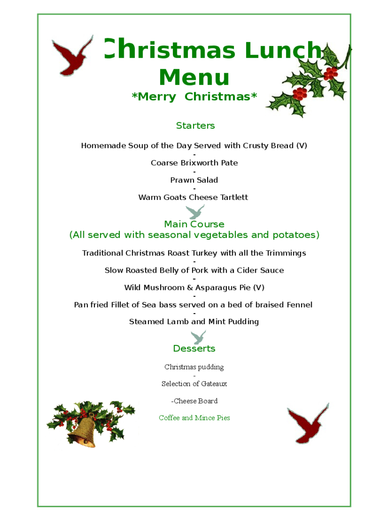 Christmas Menu Template – 17 Free Templates In Pdf, Word Intended For Free Printable Menu Template