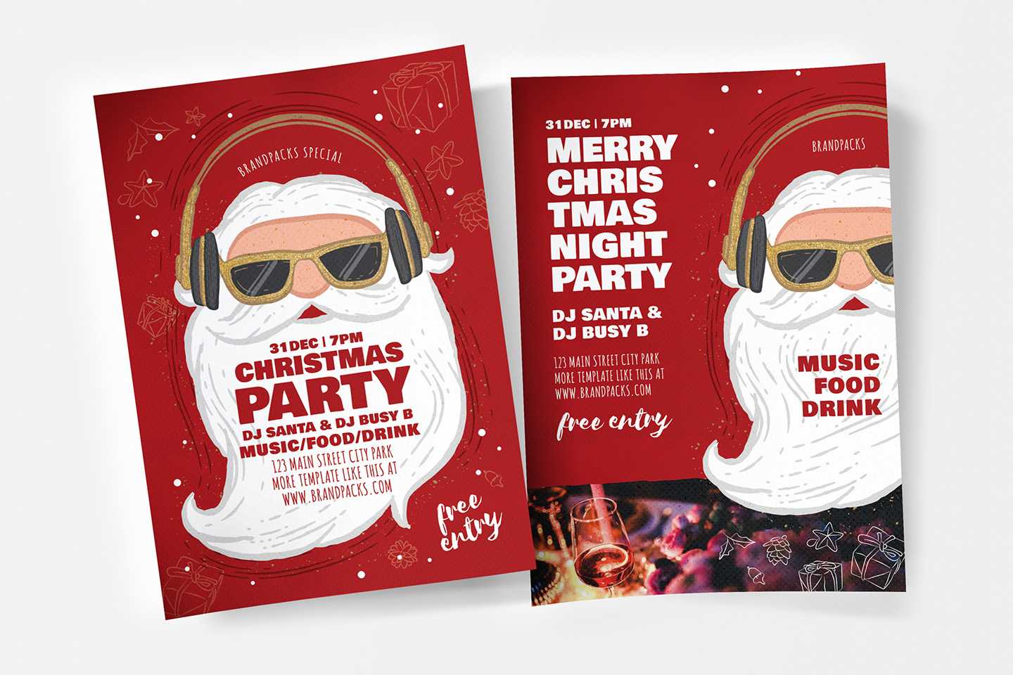 Christmas Party Poster Template – Psd, Ai & Vector Pertaining To Free Christmas Party Flyer Templates