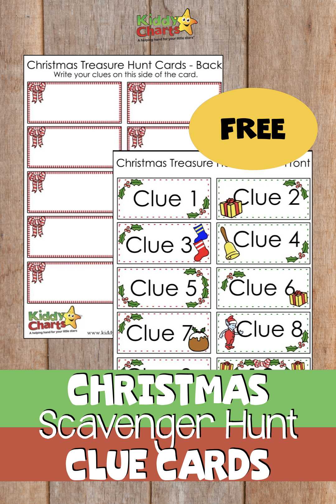 Christmas Scavenger Hunt Free Printable Clue Cards For Kids Regarding Clue Card Template