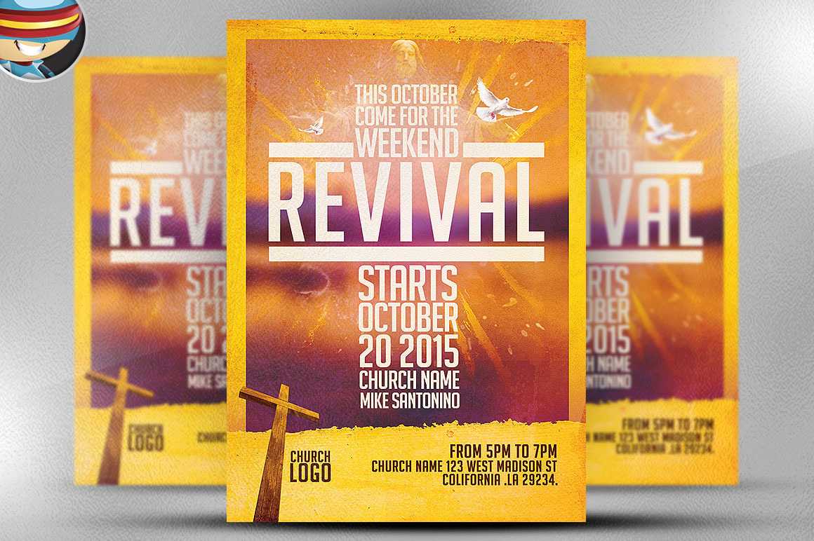 Church Revival Flyer Template On Behance Intended For Church Revival Flyer Template Free