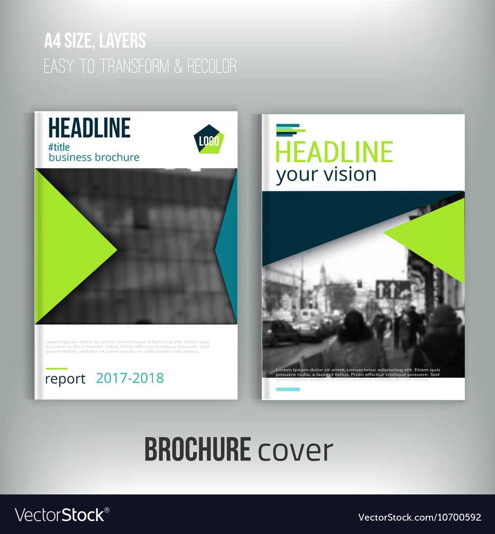 Clean Brochure Cover Template With Blured City With Cleaning Brochure Templates Free