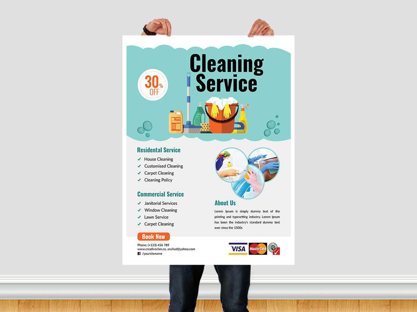 Cleaning Service Flyer Templatear Xihad On Dribbble In Commercial 