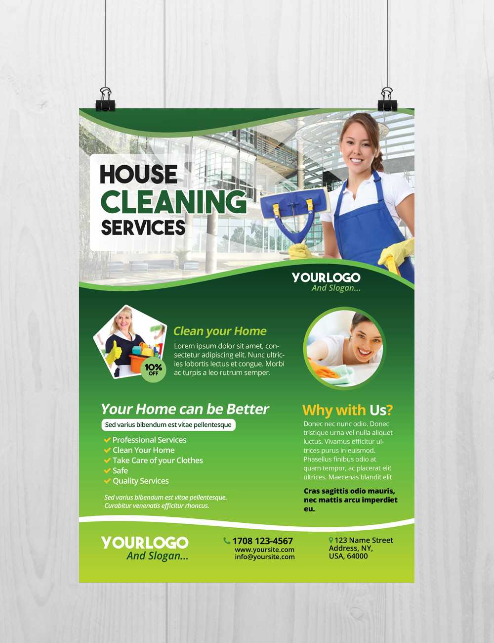 Cleaning Services – Download Free Psd Flyer Template – Free With Cleaning Brochure Templates Free