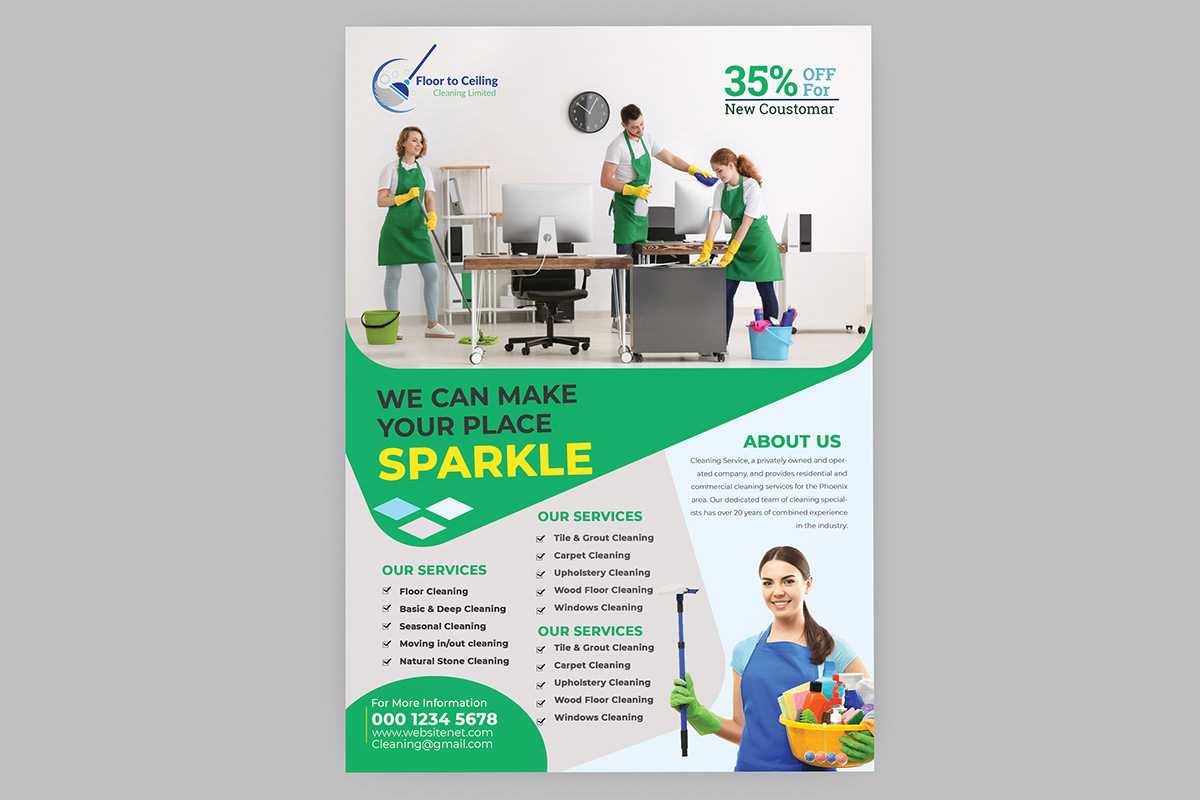 Cleaning Services Flyer Template On Student Show With Regard To Commercial Cleaning Flyer Templates