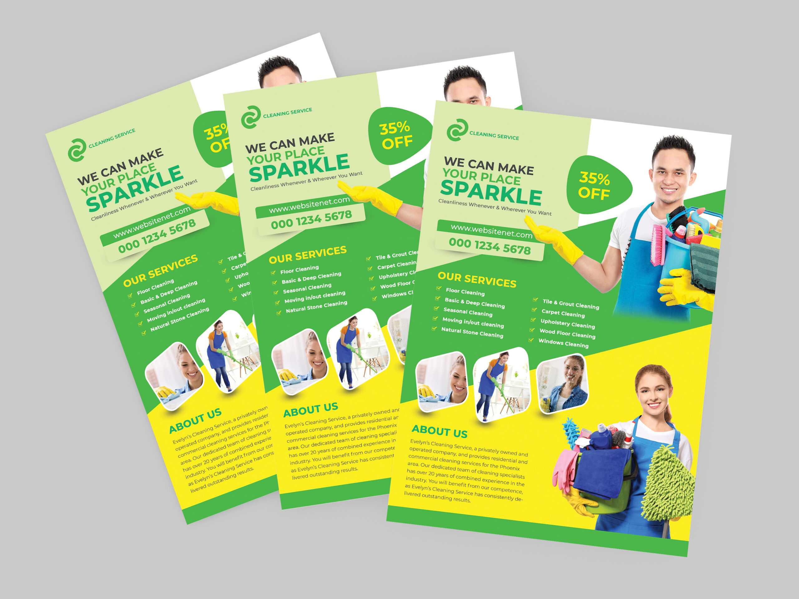 Cleaning Services Flyer Templatesaad Uddin On Dribbble Within Commercial Cleaning Flyer Templates