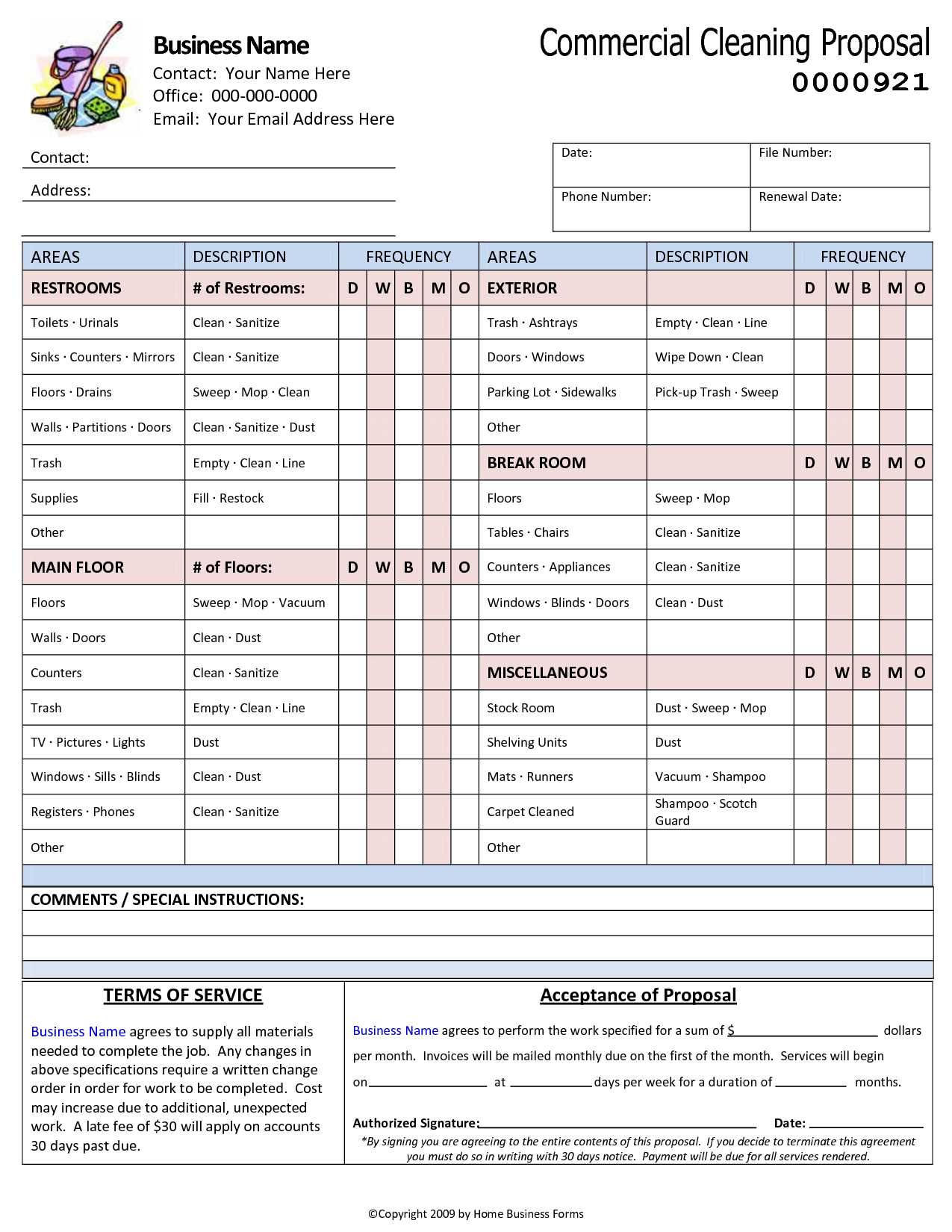 Cleaning Vices Business Plan Template Sample Vice Examples Throughout Free Cleaning Proposal Template