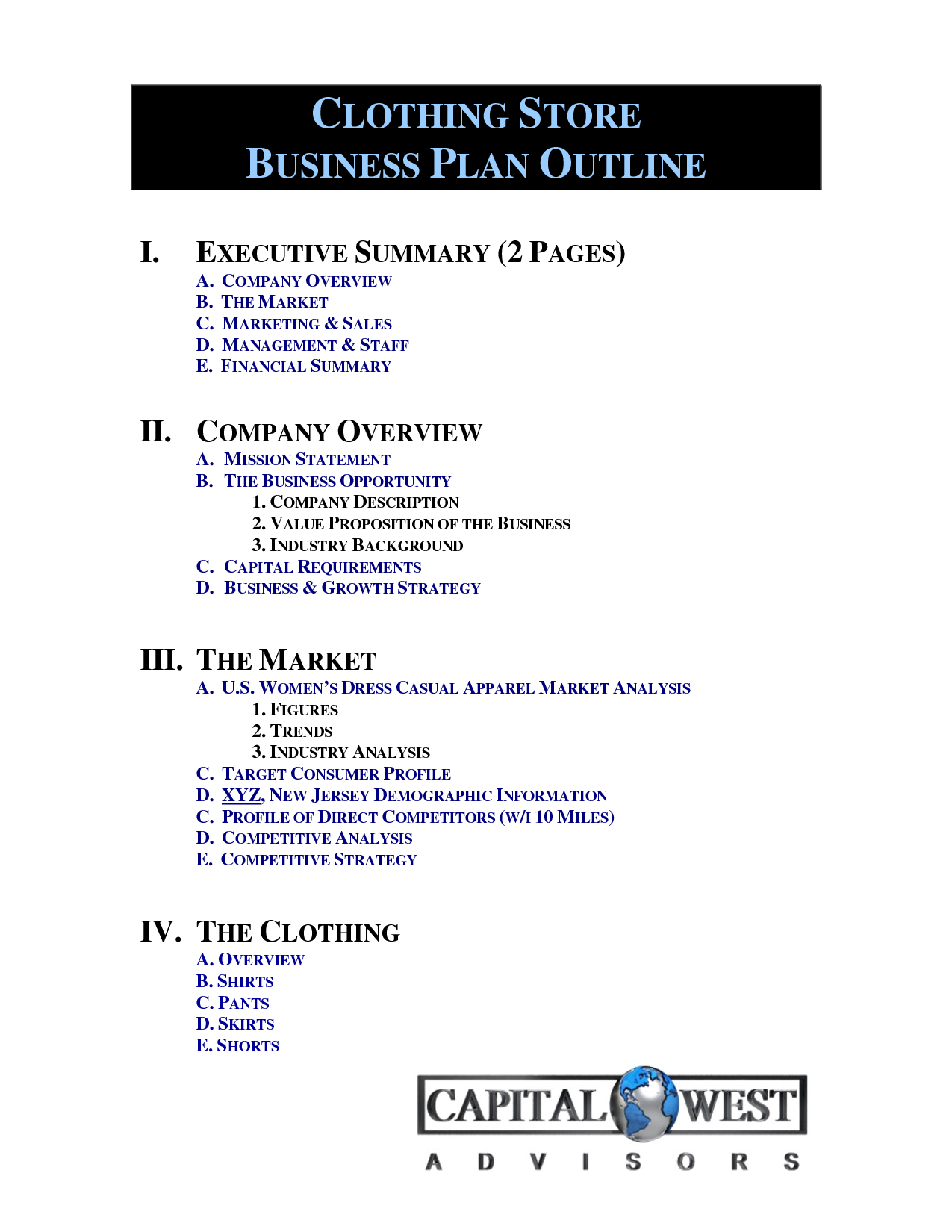 Clothing Business Plan Template Plans Line Free Sample Pdf Intended For Clothing Store Business Plan Template Free