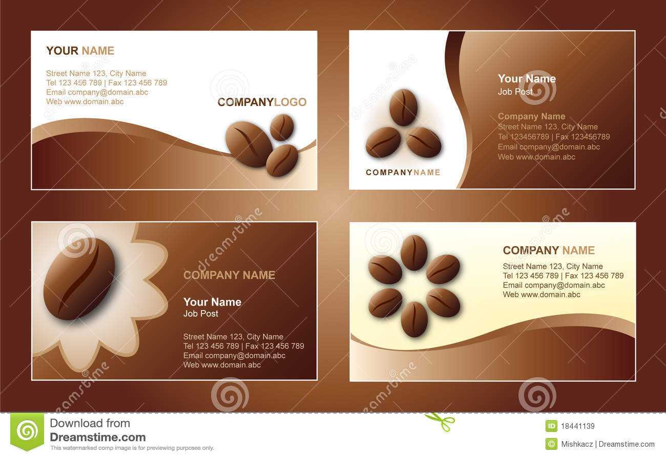 Coffee Business Card Template Stock Vector – Illustration Of Throughout Coffee Business Card Template Free