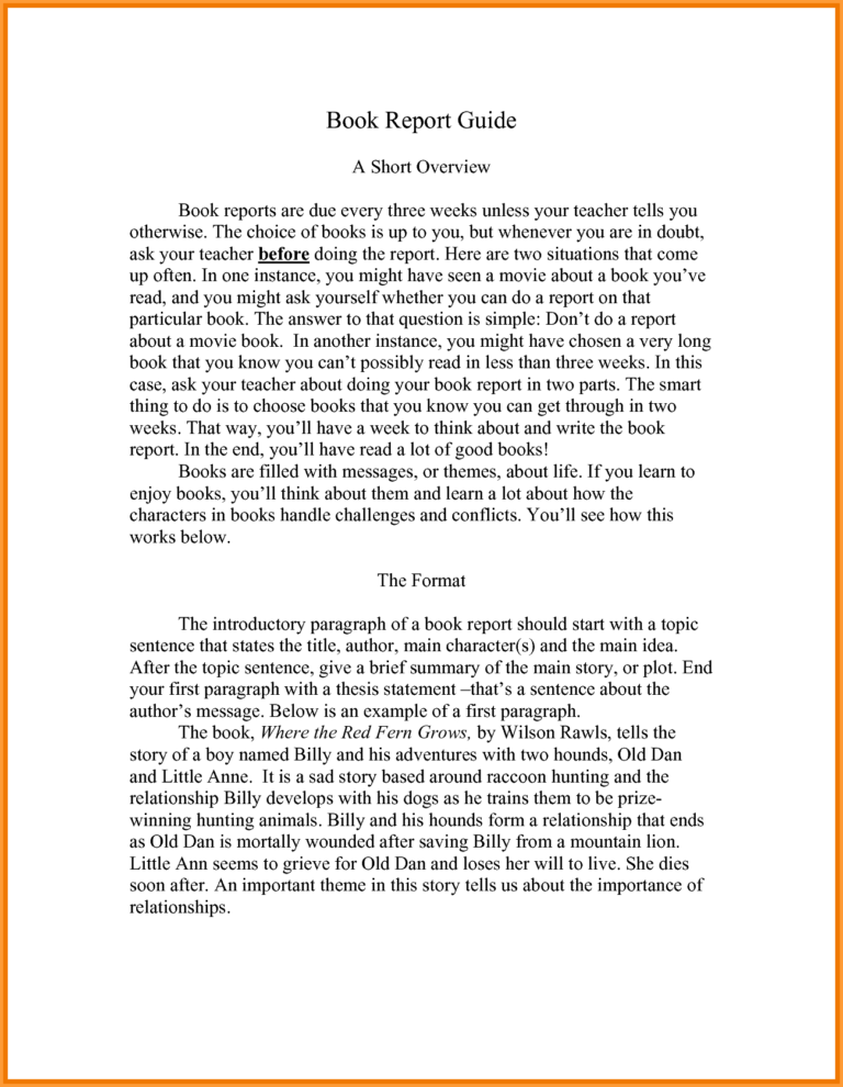 College Book Reports Colona rsd7 With College Book Report Template 