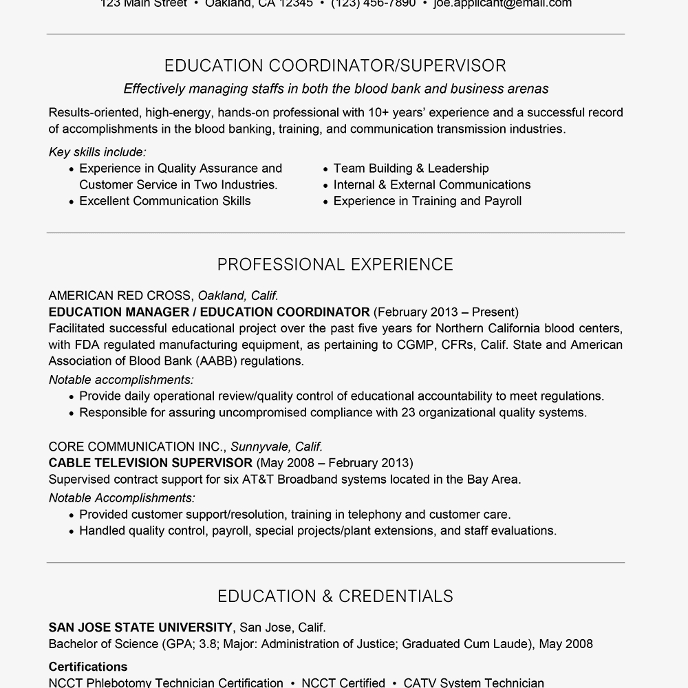 Combined Resume - Colona.rsd7 Pertaining To Combination Resume Template Word