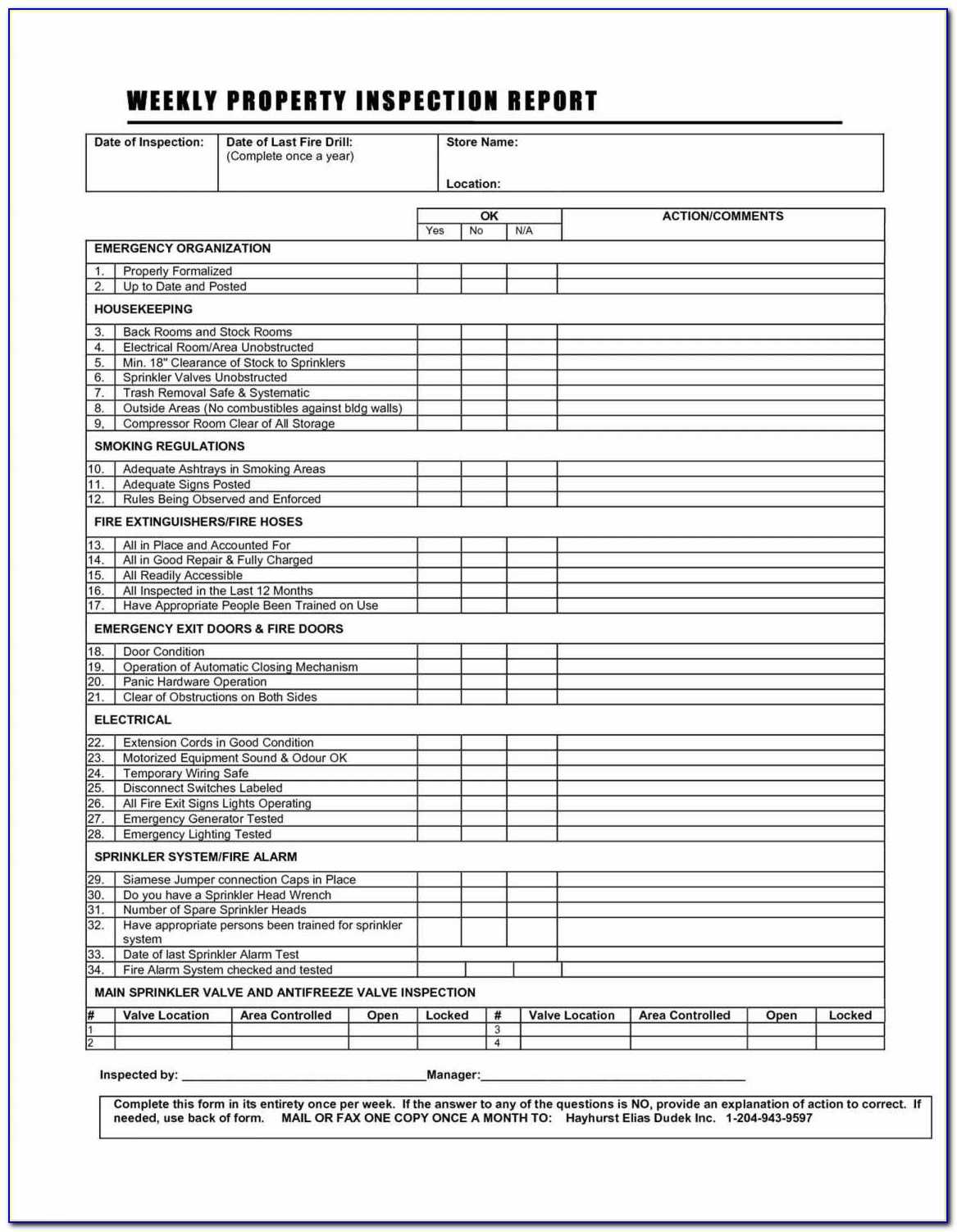 Commercial Property Inspection Report Template - Form Regarding Commercial Property Inspection Report Template