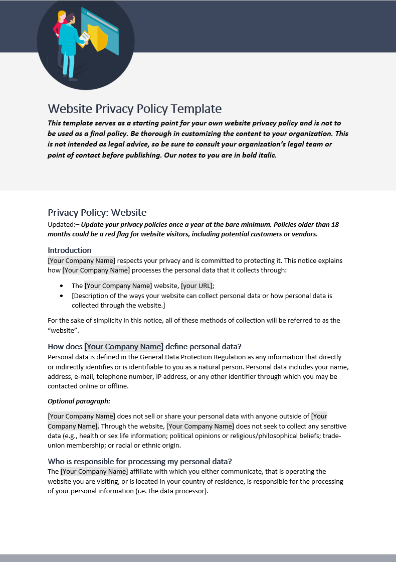 Company Policy Template And Procedures South Africa Word Car With Credit Card Privacy Policy Template
