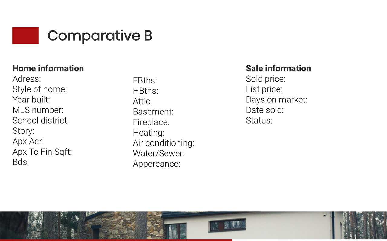 Comparative Market Analysis Template Throughout Comparative Market Analysis Template